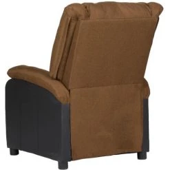 TRUE DEAL Fauteuil Inclinable De Massage Taupe Similicuir Et Tissu -Pas Cher Fauteuil Magasin 67299627 5