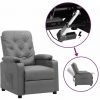 TRUE DEAL Fauteuil Releveur Inclinable Gris Similicuir -Pas Cher Fauteuil Magasin 67299656 1