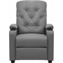 TRUE DEAL Fauteuil Releveur Inclinable Gris Similicuir -Pas Cher Fauteuil Magasin 67299656 3