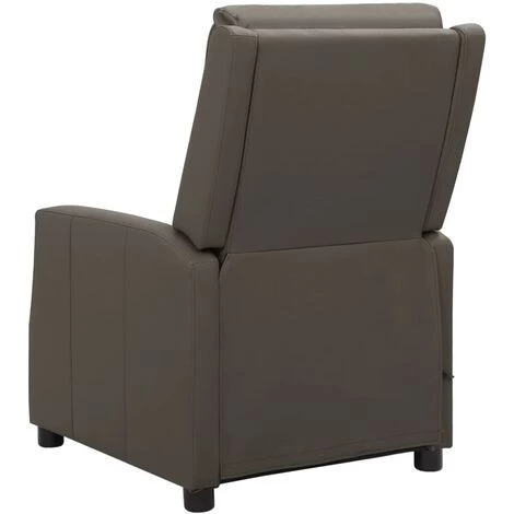 TRUE DEAL Fauteuil De Massage Inclinable Gris Similicuir 6 TRUE DEAL Fauteuil De Massage Inclinable Gris Similicuir – Image 4