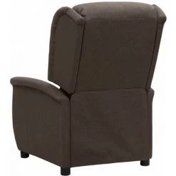 TRUE DEAL Fauteuil Inclinable Marron Tissu -Pas Cher Fauteuil Magasin 67300838 3