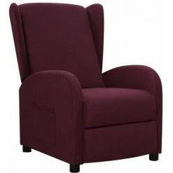 TRUE DEAL Fauteuil Inclinable Violet Tissu