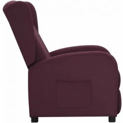 TRUE DEAL Fauteuil Inclinable Violet Tissu -Pas Cher Fauteuil Magasin 67301068 3