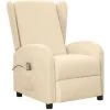 TRUE DEAL Fauteuil De Massage Inclinable Crème Tissu 1 TRUE DEAL Fauteuil De Massage Inclinable Crème Tissu -Pas Cher Fauteuil Magasin 67301075 1