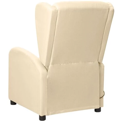 TRUE DEAL Fauteuil De Massage Inclinable Crème Tissu 6 TRUE DEAL Fauteuil De Massage Inclinable Crème Tissu – Image 4