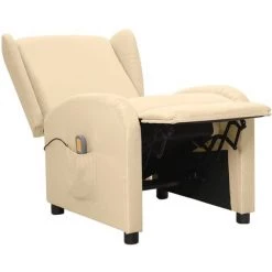 TRUE DEAL Fauteuil De Massage Inclinable Crème Tissu 11 TRUE DEAL Fauteuil De Massage Inclinable Crème Tissu -Pas Cher Fauteuil Magasin 67301075 5