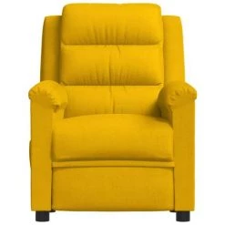TRUE DEAL Fauteuil Inclinable Jaune Velours 9 TRUE DEAL Fauteuil Inclinable Jaune Velours -Pas Cher Fauteuil Magasin 67301095 3