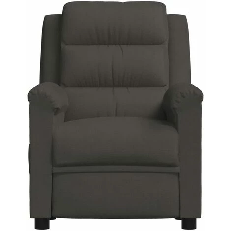 TRUE DEAL Fauteuil Inclinable Gris Foncé Velours 5 TRUE DEAL Fauteuil Inclinable Gris Foncé Velours – Image 3