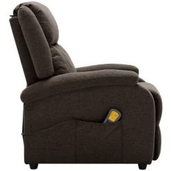 TRUE DEAL Fauteuil Inclinable De Massage Marron Foncé Tissu 11 TRUE DEAL Fauteuil Inclinable De Massage Marron Foncé Tissu -Pas Cher Fauteuil Magasin 67301118 5