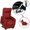 TRUE DEAL Fauteuil Releveur Inclinable Bordeaux Tissu