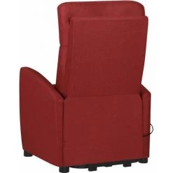 TRUE DEAL Fauteuil Releveur Inclinable Bordeaux Tissu -Pas Cher Fauteuil Magasin 67302509 5