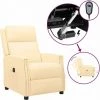 TRUE DEAL Fauteuil Inclinable électrique Crème Similicuir -Pas Cher Fauteuil Magasin 67302526 1