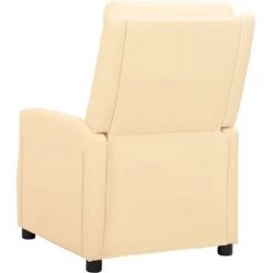 TRUE DEAL Fauteuil Inclinable électrique Crème Similicuir -Pas Cher Fauteuil Magasin 67302526 5