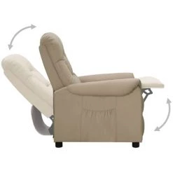TRUE DEAL Fauteuil Inclinable Cappuccino Similicuir 11 TRUE DEAL Fauteuil Inclinable Cappuccino Similicuir -Pas Cher Fauteuil Magasin 67304012 5