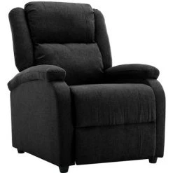 TRUE DEAL Fauteuil Inclinable Noir Tissu 10 TRUE DEAL Fauteuil Inclinable Noir Tissu -Pas Cher Fauteuil Magasin 67304283 4