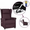 TRUE DEAL Fauteuil Inclinable De Massage électrique Violet Tissu