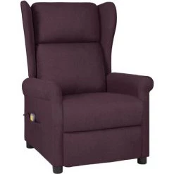 TRUE DEAL Fauteuil Inclinable De Massage électrique Violet Tissu 8 TRUE DEAL Fauteuil Inclinable De Massage électrique Violet Tissu -Pas Cher Fauteuil Magasin 67304352 2