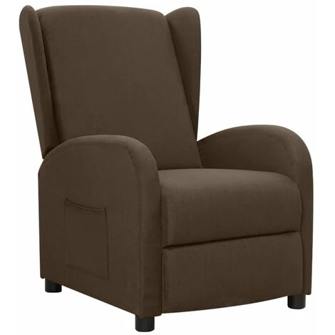 TRUE DEAL Fauteuil Inclinable Marron Tissu 3 TRUE DEAL Fauteuil Inclinable Marron Tissu