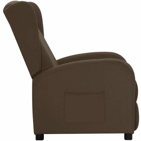 TRUE DEAL Fauteuil Inclinable Marron Tissu 5 TRUE DEAL Fauteuil Inclinable Marron Tissu – Image 3