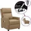 TRUE DEAL Fauteuil Inclinable électrique De Massage Cappuccino Similicuir