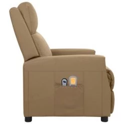 TRUE DEAL Fauteuil Inclinable électrique De Massage Cappuccino Similicuir -Pas Cher Fauteuil Magasin 67304414 4