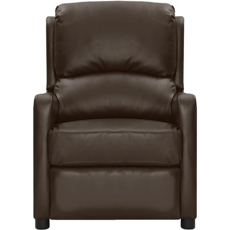 TRUE DEAL Fauteuil Releveur Inclinable Marron Similicuir Brillant 5 TRUE DEAL Fauteuil Releveur Inclinable Marron Similicuir Brillant – Image 3