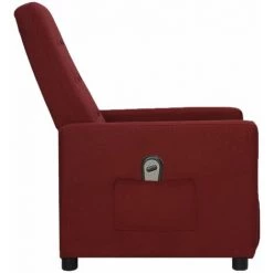 TRUE DEAL Fauteuil Inclinable électrique Rouge Bordeaux Tissu -Pas Cher Fauteuil Magasin 67305230 4