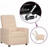 TRUE DEAL Fauteuil Releveur Inclinable Crème Tissu 2 TRUE DEAL Fauteuil Releveur Inclinable Crème Tissu -Pas Cher Fauteuil Magasin 67308241 1