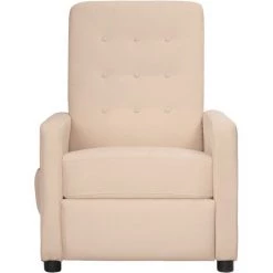 TRUE DEAL Fauteuil Releveur Inclinable Crème Tissu -Pas Cher Fauteuil Magasin 67308241 3