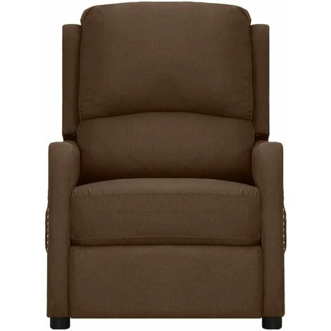 TRUE DEAL Fauteuil Releveur Inclinable Marron Tissu 5 TRUE DEAL Fauteuil Releveur Inclinable Marron Tissu – Image 3