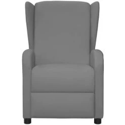 TRUE DEAL Fauteuil Inclinable De Massage Gris Similicuir -Pas Cher Fauteuil Magasin 67309158 2