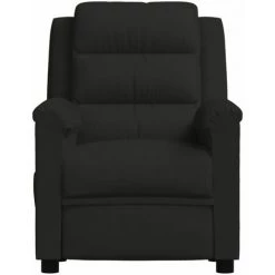 TRUE DEAL Fauteuil Inclinable Noir Velours -Pas Cher Fauteuil Magasin 67309161 3