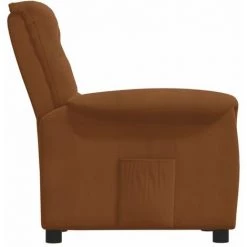 TRUE DEAL Fauteuil Inclinable Marron Tissu Microfibre 10 TRUE DEAL Fauteuil Inclinable Marron Tissu Microfibre -Pas Cher Fauteuil Magasin 67309318 4
