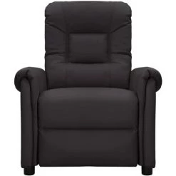 TRUE DEAL Fauteuil Inclinable Noir Similicuir 8 TRUE DEAL Fauteuil Inclinable Noir Similicuir -Pas Cher Fauteuil Magasin 67310329 2