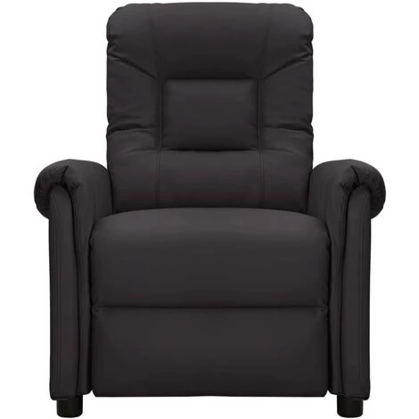 TRUE DEAL Fauteuil Inclinable Noir Similicuir 4 TRUE DEAL Fauteuil Inclinable Noir Similicuir – Image 2