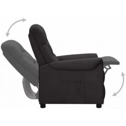 TRUE DEAL Fauteuil Inclinable Noir Similicuir 11 TRUE DEAL Fauteuil Inclinable Noir Similicuir -Pas Cher Fauteuil Magasin 67310329 5