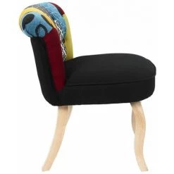 ALTOBUY KERAVA - Fauteuil Avec Dossier Capitonné Motif Patchwork - Multicolore -Pas Cher Fauteuil Magasin 67369390 4