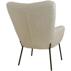 HOUSE NORDIC Fauteuil En Tissu Bouclette Et Métal - Glasgow - Couleur - Sable 9 HOUSE NORDIC Fauteuil En Tissu Bouclette Et Métal - Glasgow - Couleur - Sable -Pas Cher Fauteuil Magasin 67432924 4