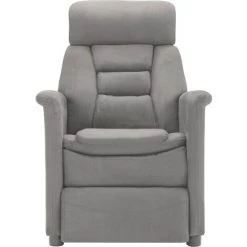 LES TENDANCES Fauteuil Inclinable électrique Gris Clair Similicuir Daim 8 LES TENDANCES Fauteuil Inclinable électrique Gris Clair Similicuir Daim -Pas Cher Fauteuil Magasin 67538482 2