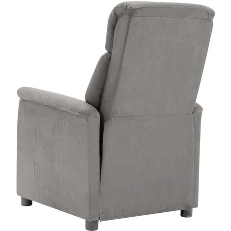 LES TENDANCES Fauteuil Inclinable électrique Gris Clair Similicuir Daim 6 LES TENDANCES Fauteuil Inclinable électrique Gris Clair Similicuir Daim – Image 4