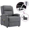 MAISONCHIC Fauteuil Inclinable électrique De Massage Fauteuil Relax / Gris Foncé Tissu -Pas Cher Fauteuil Magasin 67652339 1