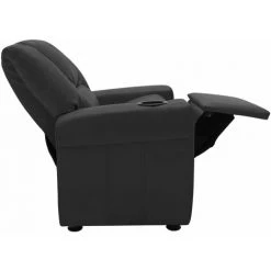 MAISONCHIC Fauteuil Inclinable Enfants Fauteuil De Relaxation - Similicuir Noir -Pas Cher Fauteuil Magasin 67652371 4