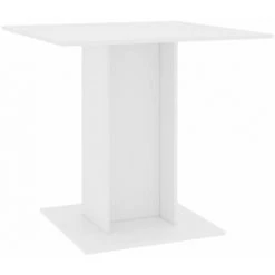 MAISONCHIC Table à Manger Table à Dîner / Blanc 80 X 80 X 75 Cm Aggloméré -Pas Cher Fauteuil Magasin 67652537 3