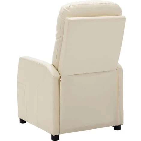 MAISONCHIC Fauteuil Inclinable électrique Fauteuil Salon Blanc Crème Similicuir 5 MAISONCHIC Fauteuil Inclinable électrique Fauteuil Salon Blanc Crème Similicuir – Image 3