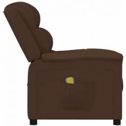 Fauteuil De Massage Inclinable Marron Similicuir VidaXL - Brun -Pas Cher Fauteuil Magasin 67892199 4