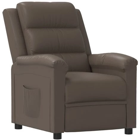Fauteuil Inclinable Gris Similicuir VidaXL - Gris 3 Fauteuil Inclinable Gris Similicuir VidaXL - Gris