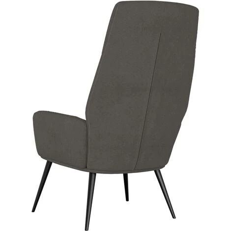 Chaise De Relaxation Gris Foncé Similicuir Daim VidaXL - Gris 7 Chaise De Relaxation Gris Foncé Similicuir Daim VidaXL - Gris – Image 5