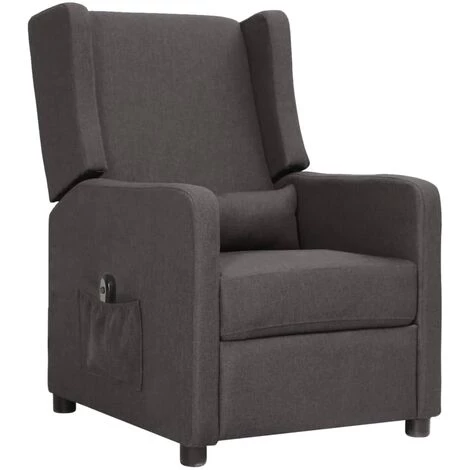 Fauteuil Inclinable électrique Gris Foncé Tissu VidaXL 3 Fauteuil Inclinable électrique Gris Foncé Tissu VidaXL