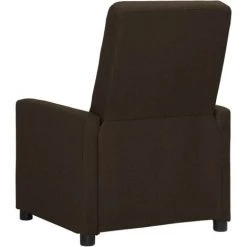 Fauteuil Inclinable électrique Marron Foncé Tissu VidaXL - Brun -Pas Cher Fauteuil Magasin 67892349 4