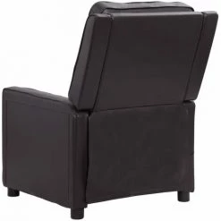 Fauteuil Inclinable électrique Noir Similicuir Brillant VidaXL - Noir -Pas Cher Fauteuil Magasin 67892364 4